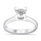 D Renk 0.60 Karat Pırlanta Tektaş Yüzük - HRD Sertifikalı