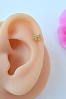 Gold Renkli Taşlı Kurdele Fiyonk Figürlü Piercing Helix Kıkırdak Conch Lob
