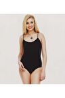 Gümüş Kadın İp Askılı Çıtçıtlı Body 4025 - 3 Adet