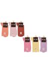 Dündar Kadın Modal Plus Dikişsiz Pastel Renk Desenli Soket Çorap 5725 - 12 Adet