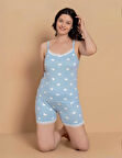 Pijamerry Kadın İp Askılı MİLAN Kumaş Likralı Şortlu Pijama Takımı 6027 - 1 Adet