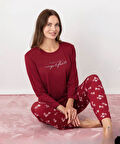 Pijamoni Kadın Milan Bisiklet Yaka Uzun Kol İnce Pijama Takımı 7600/34 - 1 Adet