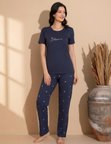 Boyraz Slim Fit Dar Kesim Kadın Milan Bisiklet Yaka Kısa Kol Pijama Takımı 11005F - 1 Adet