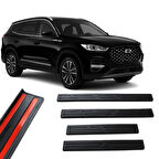 Chery Tiggo 8 Pro Plasik Yapışkanlı Araba Kapı Eşiği 4'lü Siyah