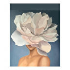 Canvas Çiçek Kadın19 Sayılarla Boyama Seti  Kasnaklı 40 x 50 cm