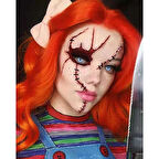 Canvas Turuncu Saç Günü Sayılarla Boyama Seti  Kasnaklı 40 x 50 cm