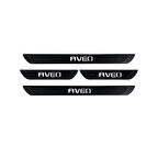 Chevrolet Aveo 2011-2018 Modeller  Old Karbon Kapı Eşiği 4 Parça Krom Yazılı