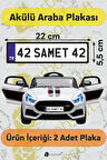 Akülü Araba Plakası | Kişiye Özel Akülü Araba Plakası | Akülü Araba Özel Plaka | Aksesuar (2 Adet)