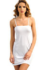 Mikropolyamid Kumaşlı Askıları Çıkabilen Straplez Kısa Elbise Altı Kombinezon