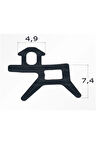 Pvc Kapı Pencere Epdm Fitili Siyah 4,9x 7,4 Mm (15 Mt Paket Halinde)