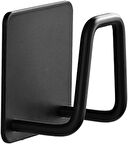 Microcase Güçlü Yapışkanlı Metal Banyo Mutfak Eşya Havlu Vb Ürün Askılığı - SİYAH AL4467 - 1  Adet 
