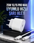 Güç Adaptörü Ve Kablosu Şarj Aleti 15/15 Pro Max Uyumlu Hızlı Şarj