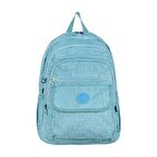 KRİNKIL SU GEÇİRMEZ KUMAŞ MEGA BOY ÇOK BÖLMELİ OKUL ÇANTASI -  DENİZ MAVİSİ RENK