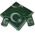 Damat Şalı Pullu Ay Yıldızlı Yeşil