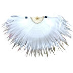 Saçaklı Yelpaze Beyaz