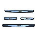 207 Kapı Eşiği 2006-2014 New Krom Kapı Eşiği 4 Parça Paslanmaz Çelik