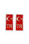 Tr Plaka Krom Sticker 2'li