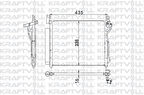 Kraftvoll 08060050 Klima Radyatör (Kondanser) Kia Picanto 2008-(390x335x17) 9760607500