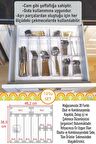 10'lu Set Modüler Kaşıklık Şeffaf Çekmece Içi Düzenleyici Mutfak Makyaj Banyo Buzdolabı Organizer