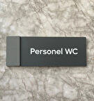 Klasik Seri Mat Antrasit Personel WC Kapı İsimliği