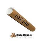 10x140 cm kapaklı silindir postüp rulo gönderi kutusu