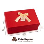 9X14X6 Cm Hediye Kutusu-Kırmızı
