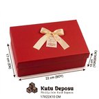 17X22X10 Cm Hediye Kutusu-Kırmızı