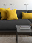 Demor Home Soft Series Acem Lale Sarısı Kırlent, Yastık Kılıfı