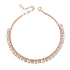 925 Ayar Gümüş Zirkon Taşlı Rose Halhal