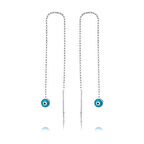 925 Ayar Gümüş Nazar Zincirli Küpe