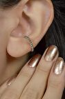 Earcuff Sıkıştırma Kıkırdak Küpesi Gümüş Renk