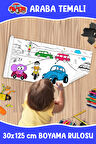 Küçük Taşıtlar Temalı Boyama Rulosu 30x125 CM