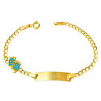 Harem Altın Ayak Motifli 14 Ayar Altın Çocuk Künyesi KUN03