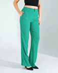 Retro Desen Cepli Yeşil Pantolon