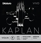 DADDARIO KV312 KEMAN TEK TEL, KAPLAN VIVO, 4/4, A-(LA), MEDIUM