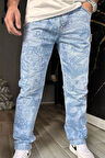 Erkek Mixxed Patern Baggy Jeans