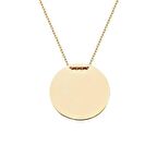 İsim Yazılabilen Yuvarlak Plaka Kolye