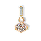 Baget Taşlı Kalp Altın Charm