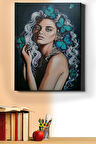 Sayılarla Boyama Seti Kasnaklı Güzel Kızın Kelebekleri 40x50 Cm