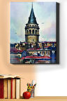 Sayılarla Boyama Seti Çerçeveli Kasnaklı Galata Kulesi 2 60x75 Cm