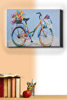 Sayılarla Boyama Seti Çerçeveli Kasnaklı Renkli Bisiklet 40x50 Cm