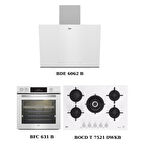 Beyaz Ankastre Set (Bde 6062 B + Bocd T 7521 Dwkb + Bfc 631 B)