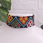 Renkli lastik örme bohem tarzı bileklik 2