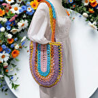 Hasır çanta örgü plaj çantası 