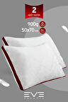 2 Adet Bordo Serisi Kılıflı Fermuarlı Klimali Antialerjik Silikon Nano Elyaf Yastık 50x70cm 