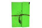 Defter Deri Kaplı Ağaç Baskılı Hediyelik