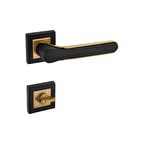 Zirve Siyah Gold Kare Rozetli WC Banyo Kapı Kolu Koldoor 1 Takım