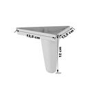 Mobilya Ayağı Koltuk Çekyat Baza Chester Baza Kanepe Sena Beyaz 12 Cm (12 Adet)