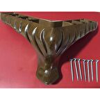 Mobilya Ayak Koltuk Çekyat Baza Ayak 12 cm Kahve (1 Adet)