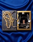 Seyhan Soylu Shop - Luxury Seri Kitap Kutulu Kadın Takı Seti Ve Tesbih Kombin - Kolye Küpe Yüzük Bileklik Ekstra Boncuk Bileklik 6 Parça Hediyelik - Doğum Günü Yıl Dönümü Sevgililer Günü